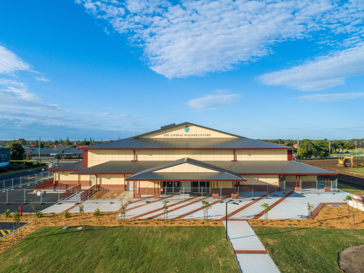 Completed Lindsay Walker Centre at Emmanuel Anglican College, front exterior view