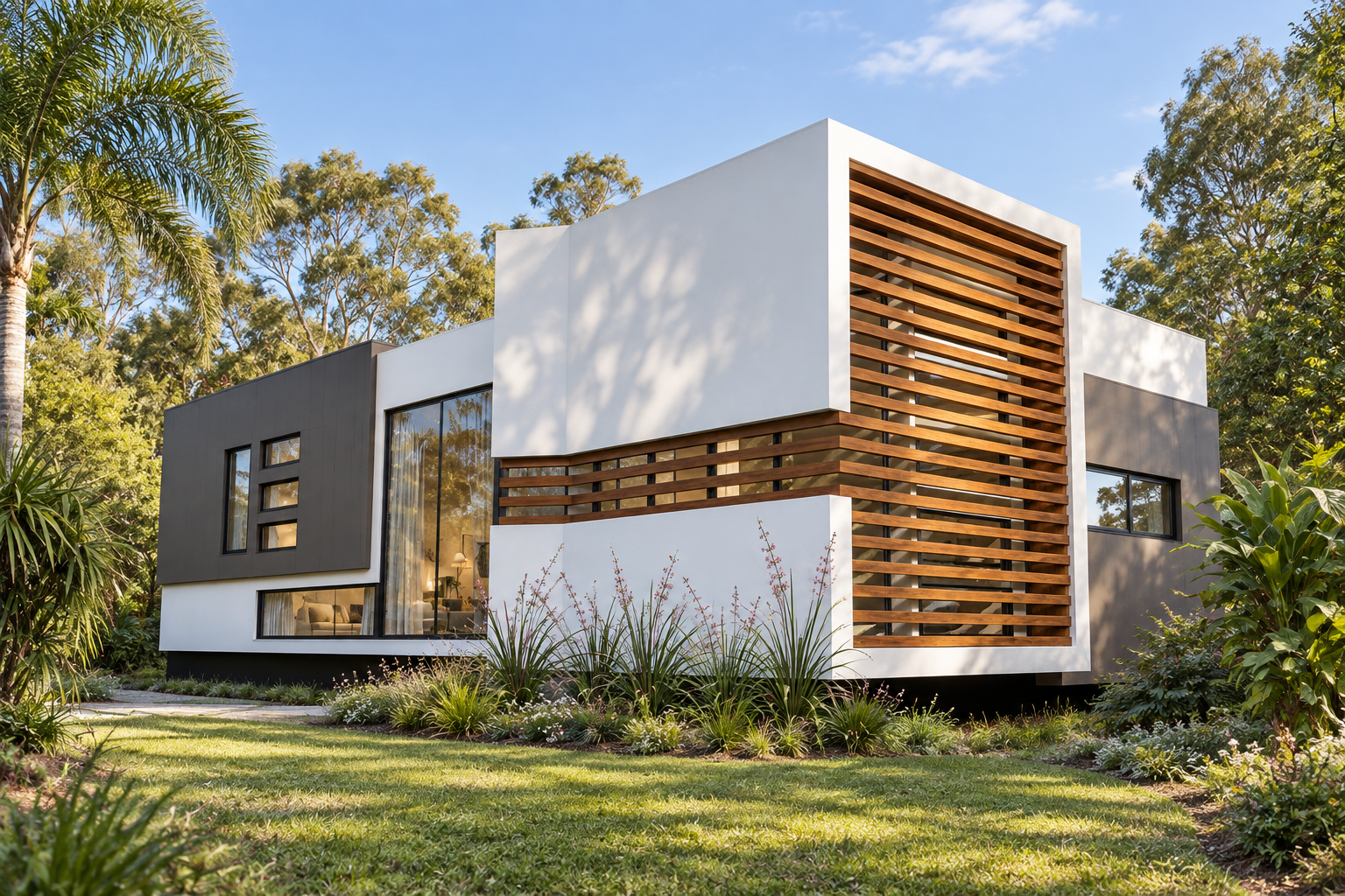 Raunik Design Group modular cabin concept — AI-enhanced exterior visualisation, view 4