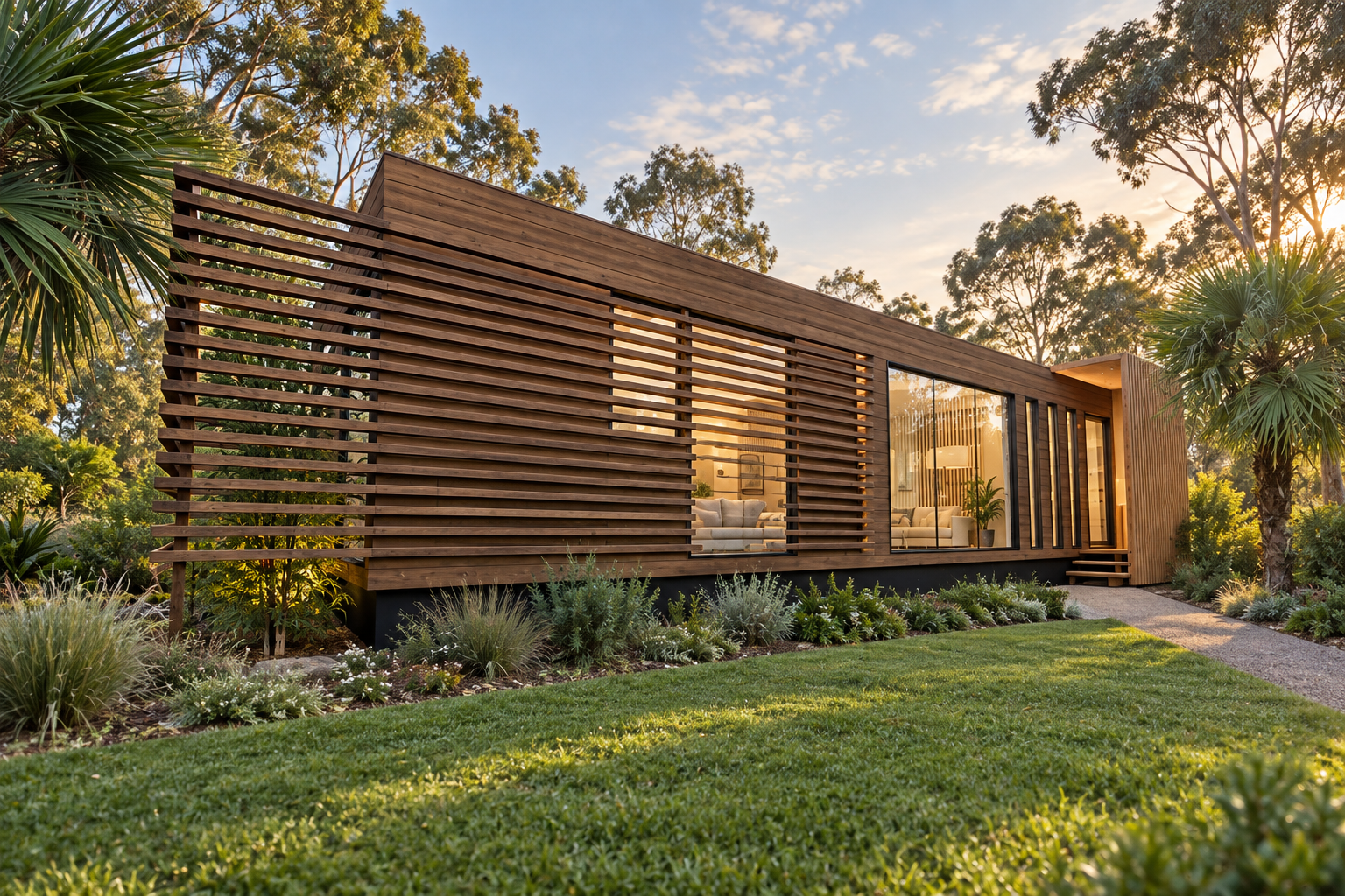 Raunik Design Group modular cabin concept — AI-enhanced exterior visualisation, view 6