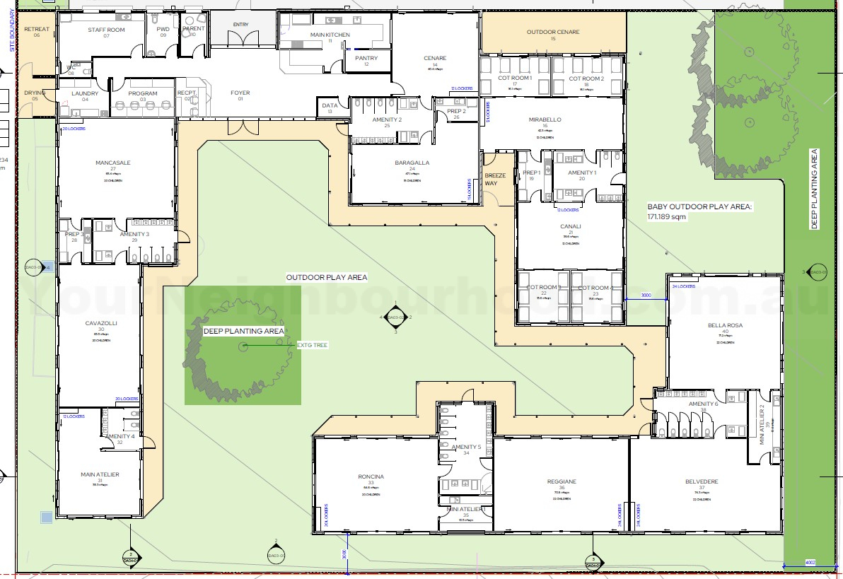 Doolandella childcare proposal — floor plan