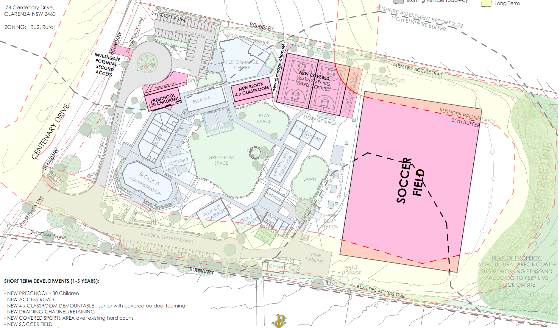 Hinterland Christian College – Staged Masterplan: staged masterplan, view 6