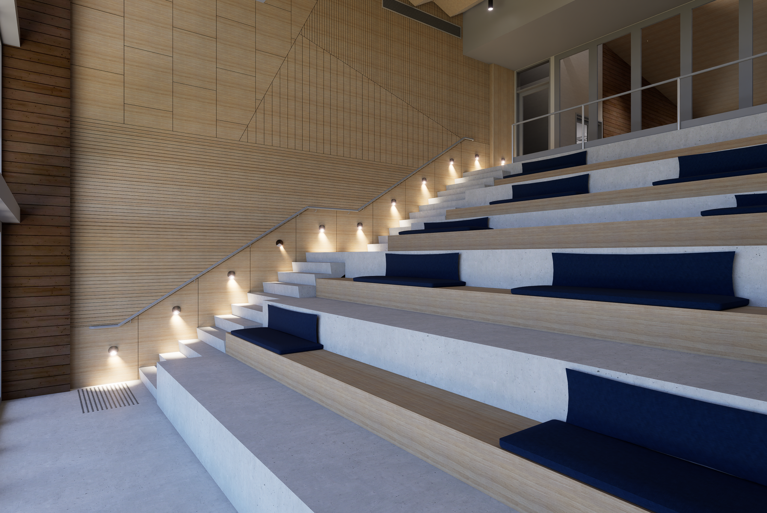Lindisfarne Classroom Building: architectural visualisations, view 1